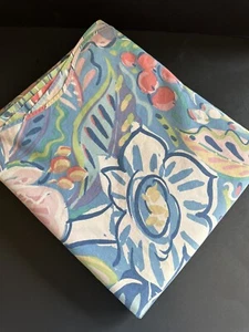 Collier Campbell Tambourine Queen Flat Sheet Floral Designer Textile Scalloped - Picture 1 of 24