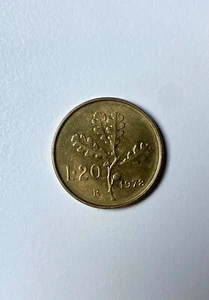 Moneta Rara 20 LIRE 1980 - REPUBBLICA ITALIANA - TESTE INVERSE - Foto 1 di 2