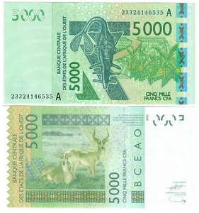Ivory Coast 5000 Francs CFA 2003 (2023) aUNC "A" West African States - Picture 1 of 1