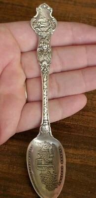 Antigua iglesia presbiteriana de plata esterlina - Cuchara de recuerdo Ashland Kansas Foto 1 de 4