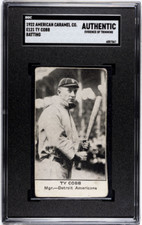 Ty Cobb 1922 E121 American Caramel Batting SGC Authentic Trimmed Detroit HOF