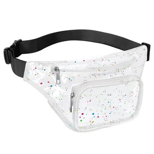 Women’s Holographic Fanny Pack Waterproof Waist Bag for Running Transparent - Picture 1 of 6