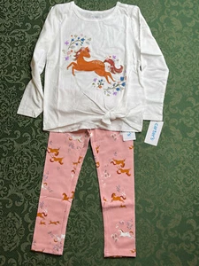 NWT 3t 5t 5 2t 4t carters outfit shirt leggings horses birthday christmas easter - Picture 1 of 6