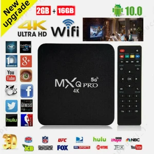 MXQ-PRO 4K HD Android 10.0 Smart TV Box 2.4/5G Dual-WIFI 3D 2GB RAM 16GB ROM - Picture 1 of 13