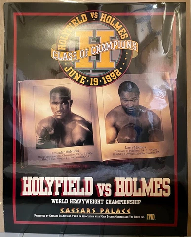 Evander Holyfield Vs Larry Holmes Boxing Poster Cover