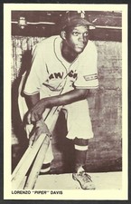 1991 Lorenzo Piper Davis NEGRO LEAGUE UNSIGNED  3-1/2 x 5-1/2  PHOTO POSTCARD #1
