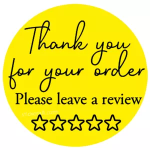 Thank You For Your Order, Please Leave a Review Stickers Small Business shops - Picture 1 of 15
