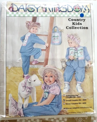 Daisy Kingdom Overall Pattern Fabric Kit Collection 2T-3T-4T #4602 - Image 1 of 4