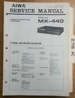 AIWA MX 440 Service Manual Original Repair Book Stereo Amplifier Amp