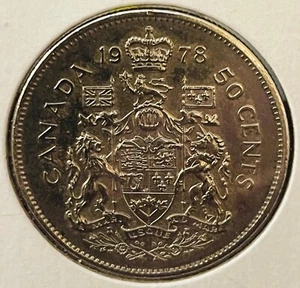 1978 Canada 50 cents Nickel Nice Circulated. - Bild 1 von 4