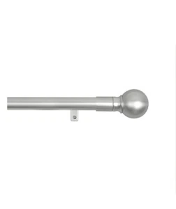 Zenna Home Easy Install 18-48” Adjustable Drapery Curtain Rod Brushed Nickel - Picture 1 of 11