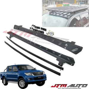 Black roof racks brackets kits roof rails to suit Toyota Hilux N70 2005-2015 - Picture 1 of 7