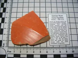 Roman Samian Ware Terra sigillata Gaul pottery shard piece #40 - Picture 1 of 3