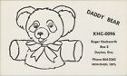 CB radio QSL carte postale ours en peluche bande dessinée Roger Hackworth années 1960 Dayton Oregon