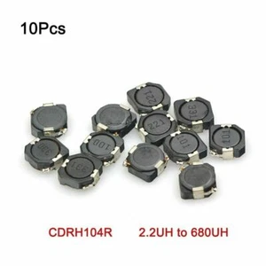 10Pcs SMD/SMT CDRH104R Chip Power Inductor Shield Inductance 2.2UH to 680UH - Picture 1 of 5