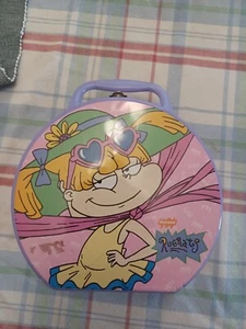 Vintage Tin Rugrats Angelica Pickles Nickelodeon Plastic Handle Candy Lunch. - Picture 1 of 6