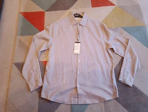Marks and Spencer Autograph Mens flannel shirt Beige Large BNWT - Picture 1 of 7