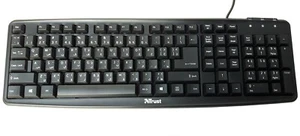 Trust Clavier QWERTY lettres en anglais + Arabe, usb, filaire, étanche, Neuf - Photo 1/3