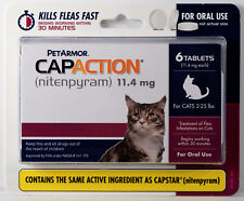PetArmor CAPACTION 6 Nitenpyram 11.4 mg Tablets Treatment CATS (Cat) 01/2026 NEW