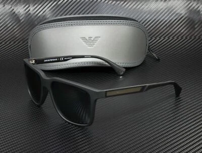EMPORIO ARMANI EA4047 506381 Black Square 56 mm Men's Polarized Sunglasses - Image 1 of 2