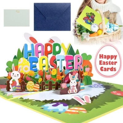 Easter Card Pop Up Happy Easter Cards 3D Second Nature Pop-Up Greeting Cards - Image 1 of 4