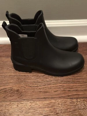 Bota de Lluvia Keds Para Mujer Negra Impermeable Exterior Goma Talla 6 Sin Cordones Usada en Excelente Condición Foto 1 de 4