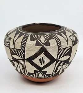 Außergewöhnlicher Pueblo von Acoma polychromer Topf mit original Papieretikett 100+ Jahre alt - Bild 1 von 7