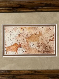 Snake River Oregon Büffel Carol McLaughlin Aquarell Rock Art Petroglyphe - Bild 1 von 18