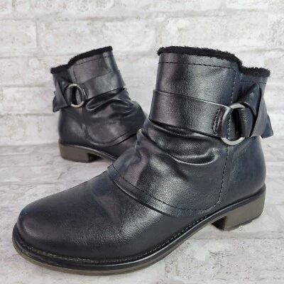 Baretraps女式6 M码黑色侧拉链内衬踝靴Fux毛皮短靴  — 第 1/4 张图片