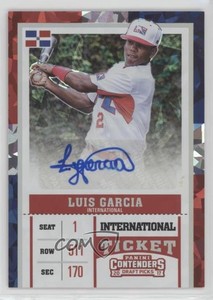 2017 Panini Contenders Draft Picks Cracked Ice Ticket /23 Luis Garcia #12 Auto
