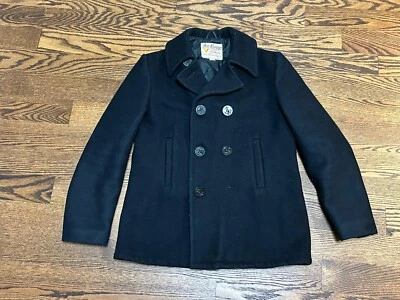 Abrigo de mujer vintage auténtico de lana de zorro negro talla 16 Foto 1 de 4