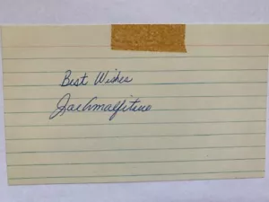 Joe Amalfitano 3 x 5 index card autographed - Picture 1 of 1