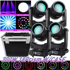 300W Moving Head LED Light RGBW Gobo Beam Stage 24Prism DJ Disco Party Show DMX - Picture 1 of 23
