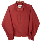 Veste de campus vintage taille grande rouge fabriquée aux États-Unis fermeture éclair complète Harrington années 90