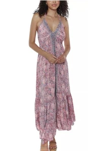 RAGA Baran Pink Blue Paisley Maxi Dress Size XS - Picture 1 of 6