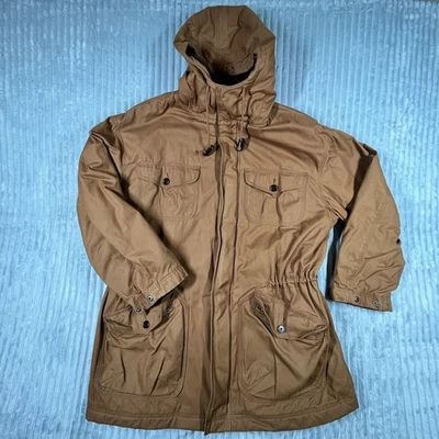 J Crew 连帽帆布谷仓核心外套夹克男式 M 全拉链农手袋 * — 第 1/4 张图片