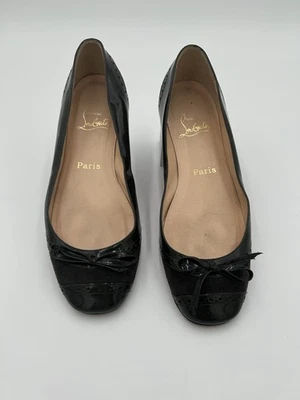 Bailarina plana Christian Louboutin charol y gamuza 38,5 Foto 1 de 4