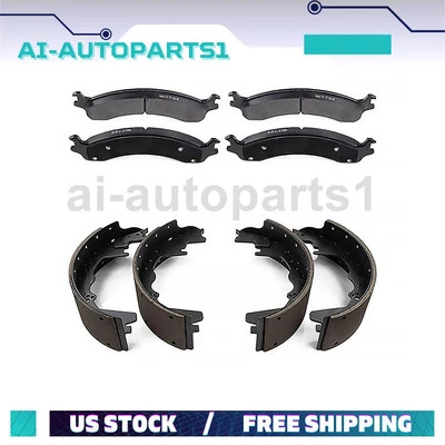 Pastillas de freno delanteras de cerámica y zapatas de freno de tambor traseras para Dodge Ram 3500 2000 2001 Foto 1 de 4