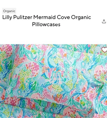 NWT Lilly Pulitzer One Set of 2 Pillow Cases Mermaid's Cove Standard  - Image 1 of 4
