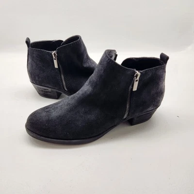 Black Suede Ankle Boots.  Carlos, By Carlos Santana. Size 8 Womans - Image 1 of 4