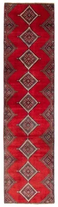 Vintage Handgeknüpfter Läufer Teppich 2 Fuß 9 Zoll x 10 Fuß 8 Zoll Traditioneller Wollteppich - Bild 1 von 9