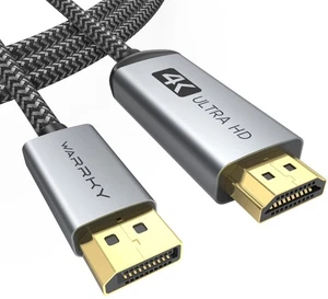 4K DisplayPort to HDMI Cable Adapter 15FT, [Aluminum Shell, Nylon Braided] Hi... - Picture 1 of 7