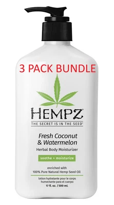 Crema hidratante a base de hierbas Hempz | 17 fl. oz. | Coco fresco y sandía Foto 1 de 4