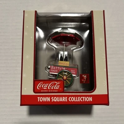 Town Square Collection 2003 Betty's Donuts And Coca Cola Umbrella Cart - Image 1 of 4
