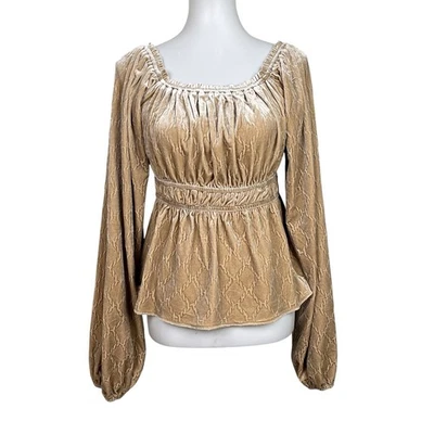 Пряжка бархатный топ женщин большой Babydoll фея прихоти крестьянин стежок из чистого серебра - Изображение 1 из 4