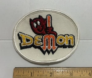 Vintage Dodge Demon Auto Car Automobile Embroidered Sew-on Patch 1970s NOS - Picture 1 of 3