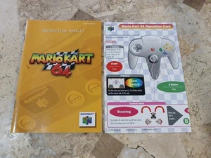 *NICE Manual Instruction Book MARIO KART 64 ✨Nintendo 64 N64➡️ OPERATION CARD - Picture 1 of 7