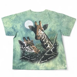 Vintage 90s The Mountain Tie-Dye Giraffe Safari Animal T-shirt Large 22x26 - Bild 1 von 7