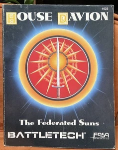 BATTLETECH HOUSE DAVION THE FEDERATED SUNS BOOK with ATTACHED MAP 1988 FASA 1623 - Bild 1 von 7