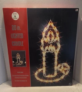 Vtg Trim A Home Lighted Candle 20" Indoor Outdoor Christmas Holiday Decor - Picture 1 of 8